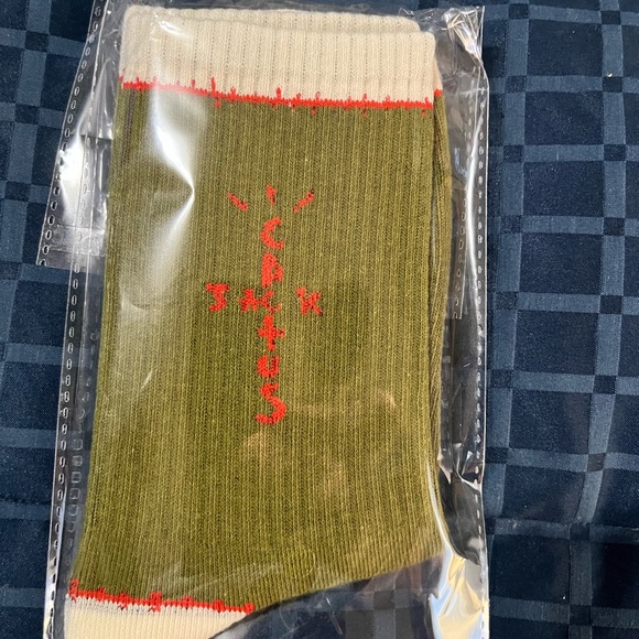 Cactus Jack, by Travis Scott socks olive cream with red cactus jack - Picture 5 of 5